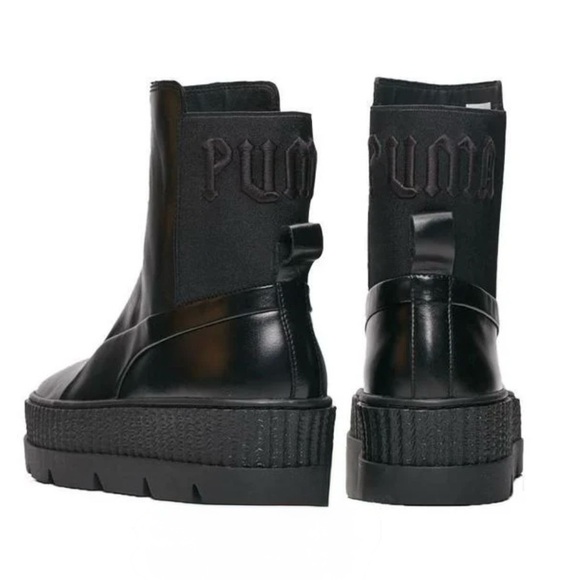 Fenty x Puma Chelsea Sneaker Boots Black Platform Creeper Sole 8.5 - Picture 9 of 14